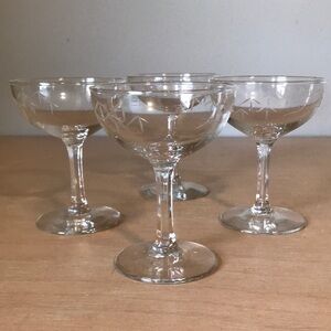 Vintage Decorative Bamboo Cocktail Glassware (Set of 4)